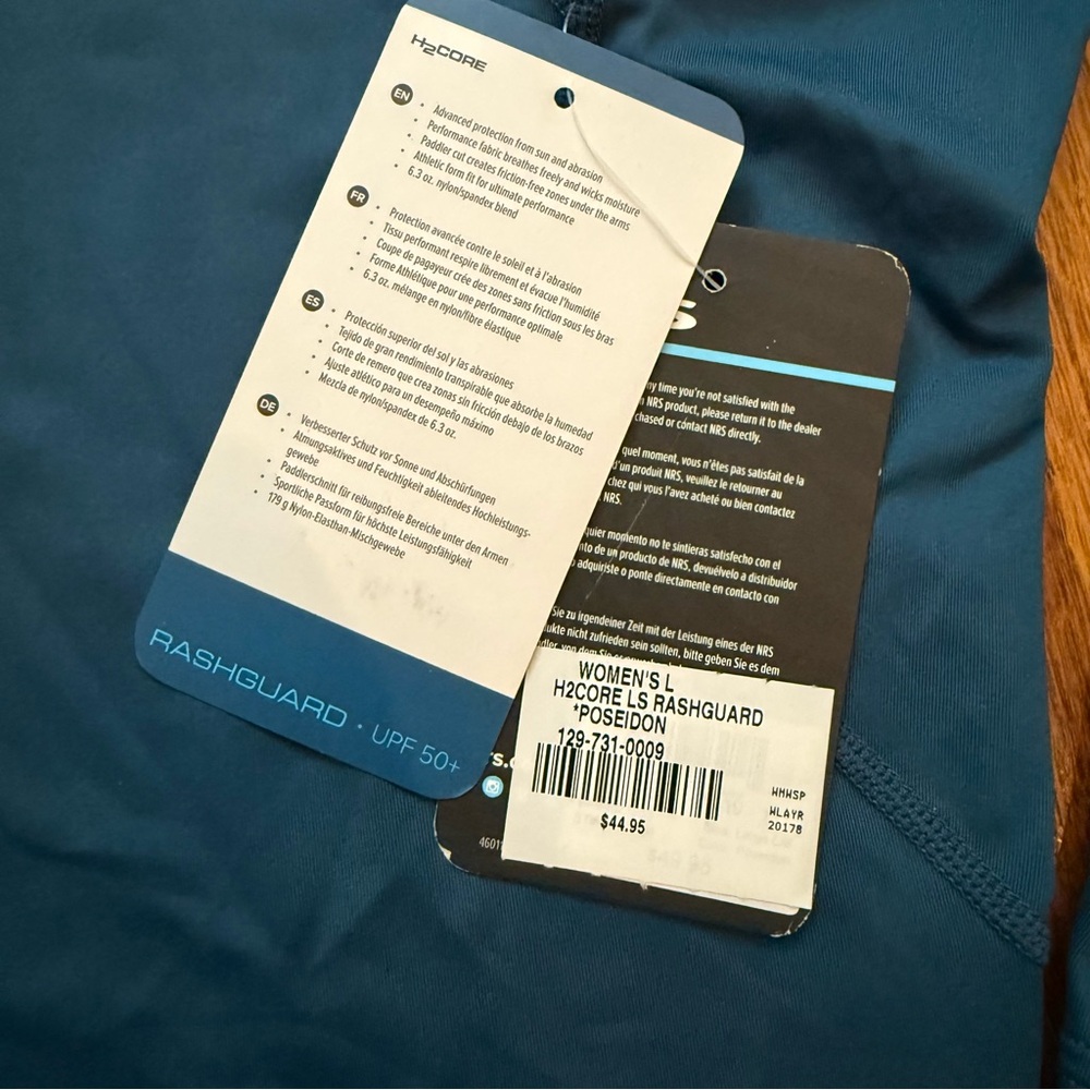NRS H2Core Rashguard Paddling Shirt NWT - Picture 5 of 9